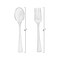Smarty Had A Party Clear Disposable Plastic Mini Flatware Set - Dessert Spoons and Dessert Forks (960 Guests), 1920PK 790-CLCS-CASE - alternate 2